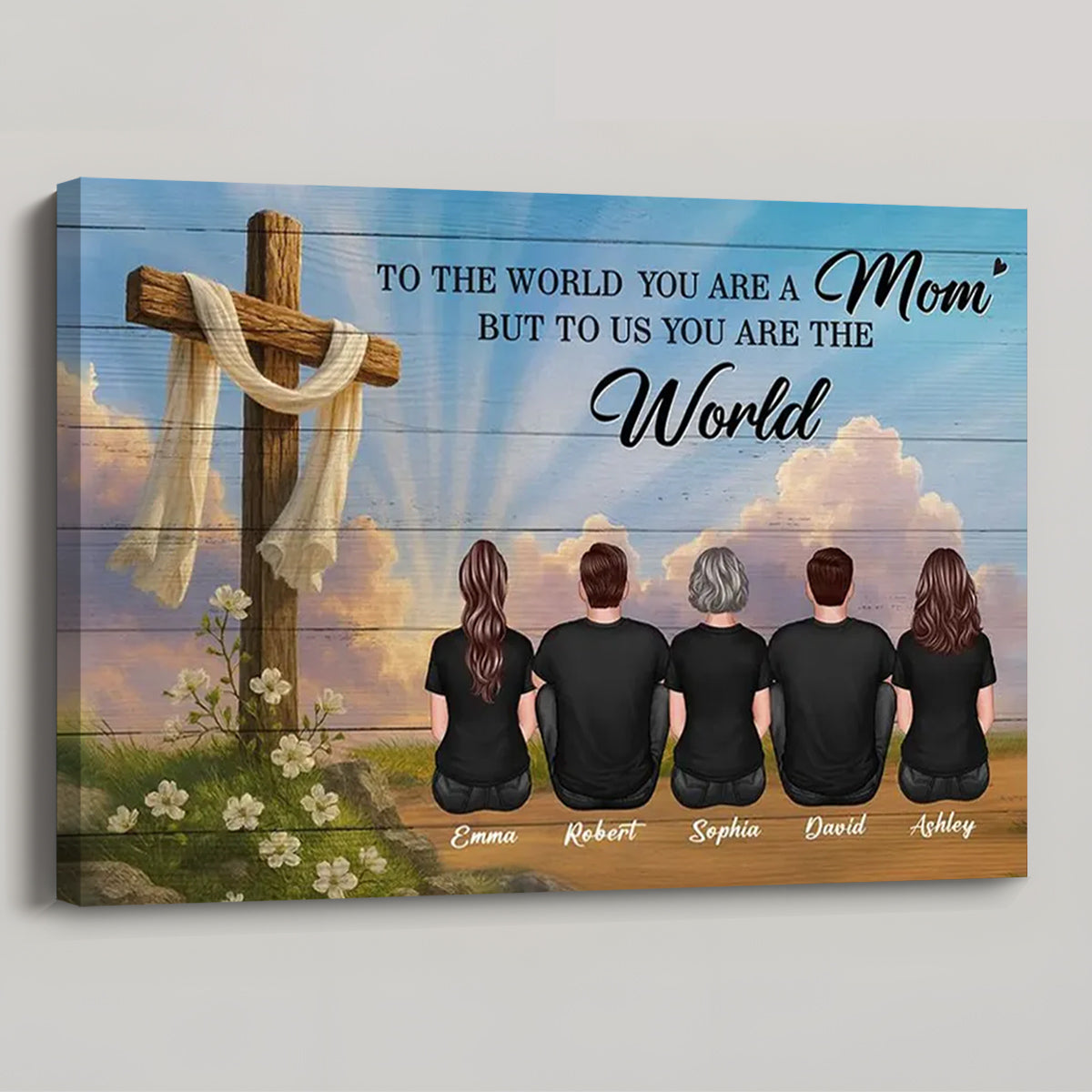Personalized Family Poster for Mom: 'You Are The World' Mother's Day Gift