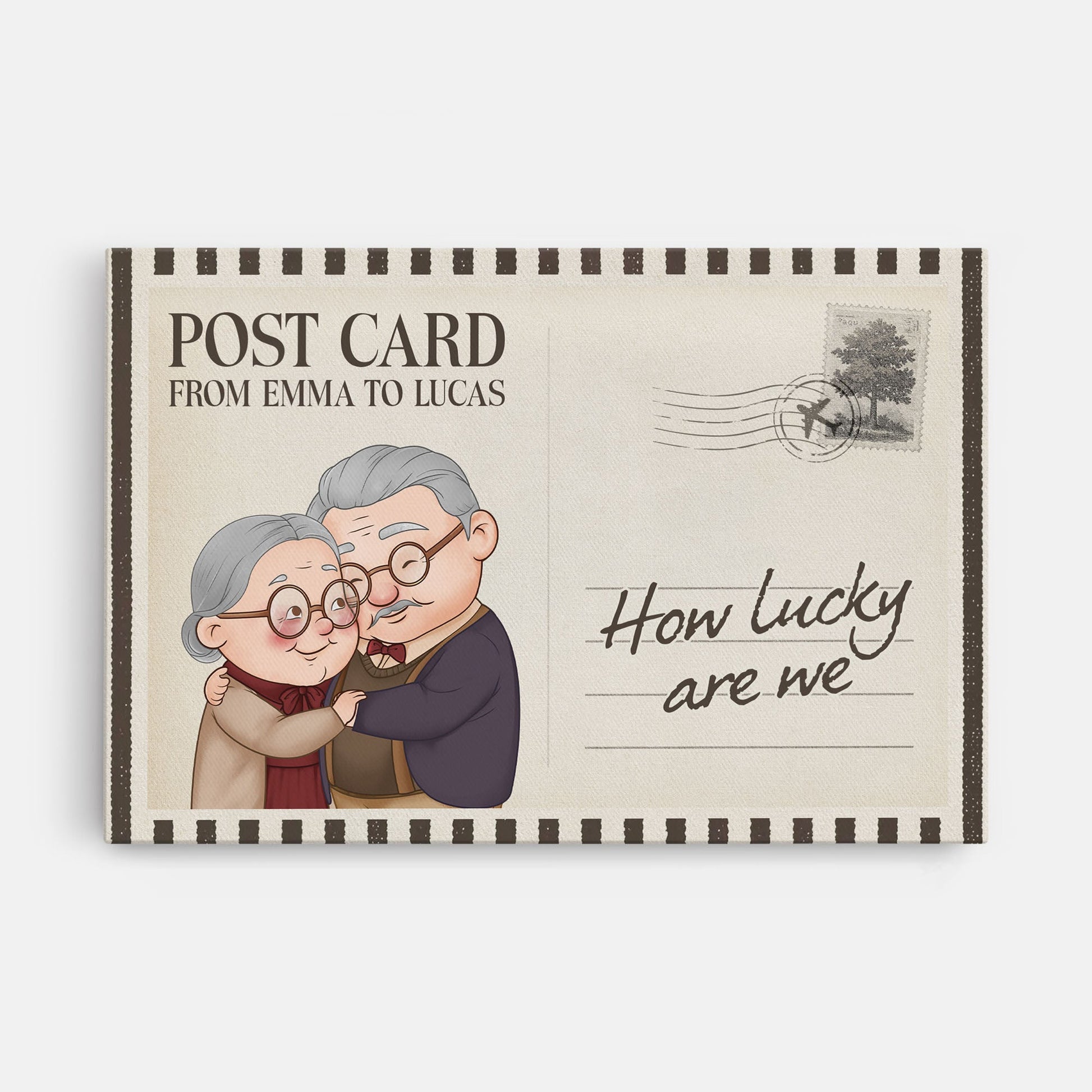 How Lucky Are We - Personalized Canvas / Poster Gifts For Couples