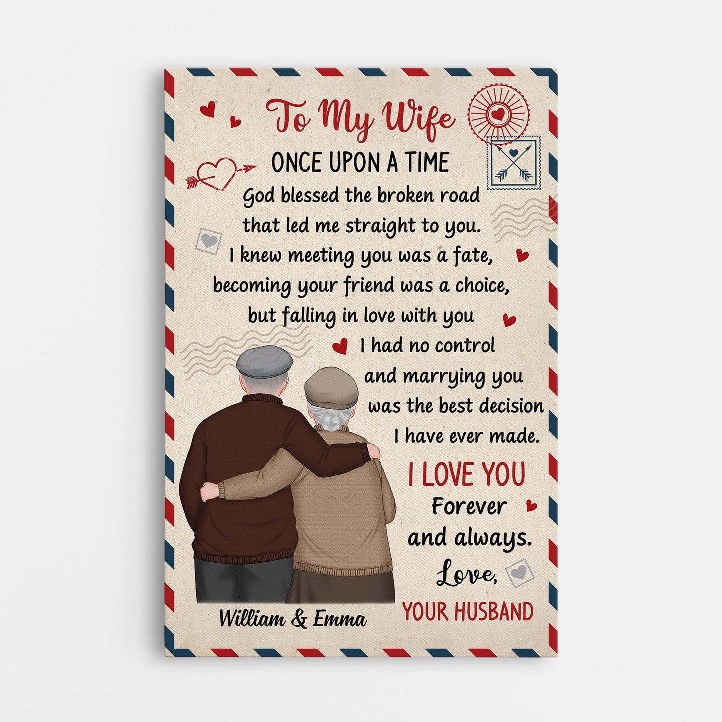 Personalized Couple Canvas / Poster - Gifts For Wife From Husband
