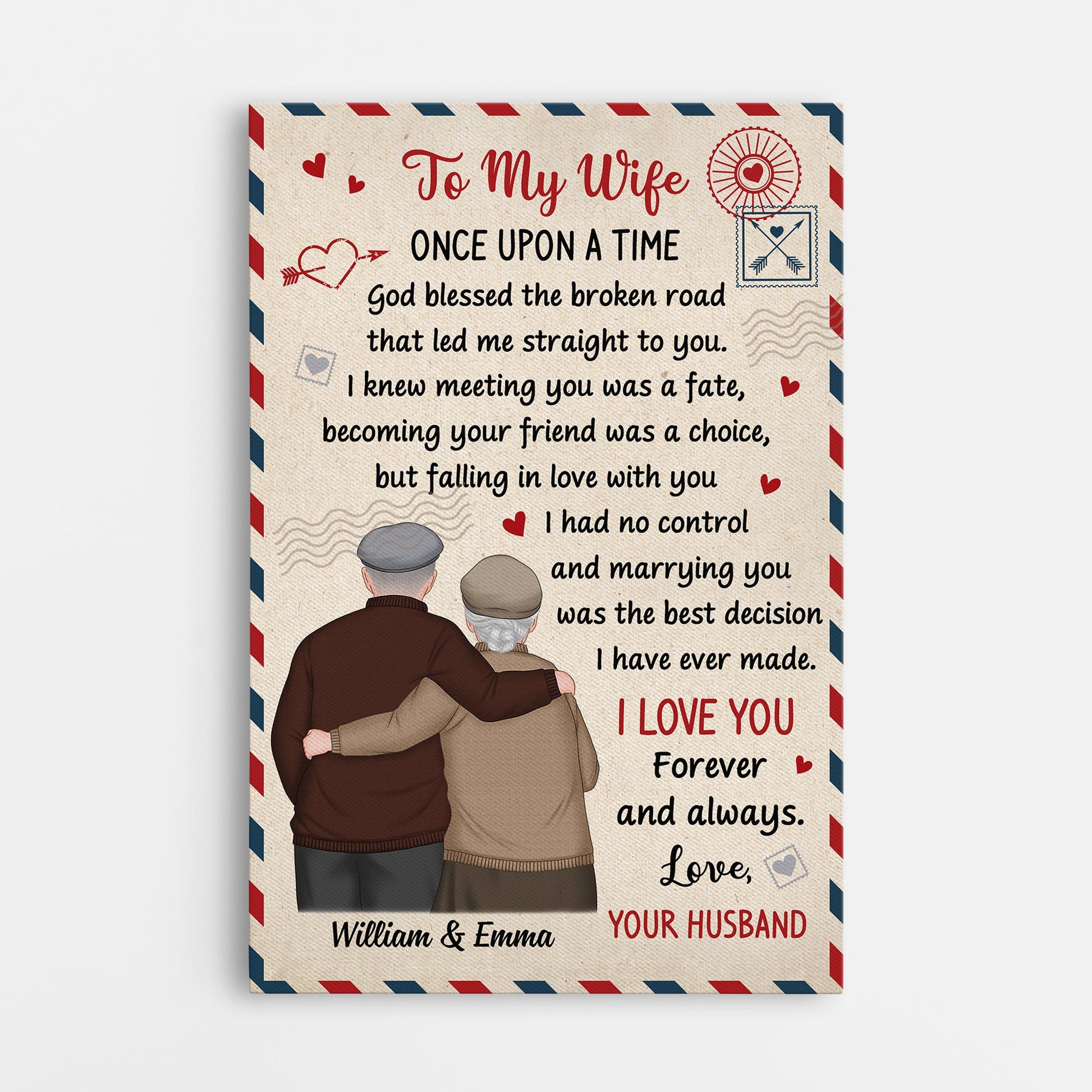 Personalized Couple Canvas / Poster - Gifts For Wife From Husband