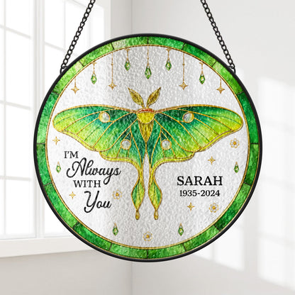 Butterfly Stained Glass Suncatcher - Personalized Memorial Gift for Loss of Mom or Dad