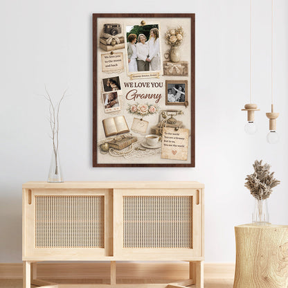 Personalised Vintage Photo Canvas / Poster - Custom Gift For Mum/Granny
