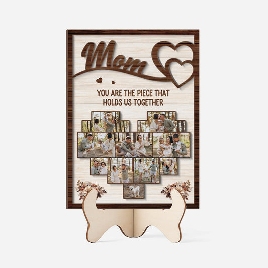 Custom Wooden Sign for Grandma/Mom - “You Are The Piece That Holds Us Together” - Personalized Plaque