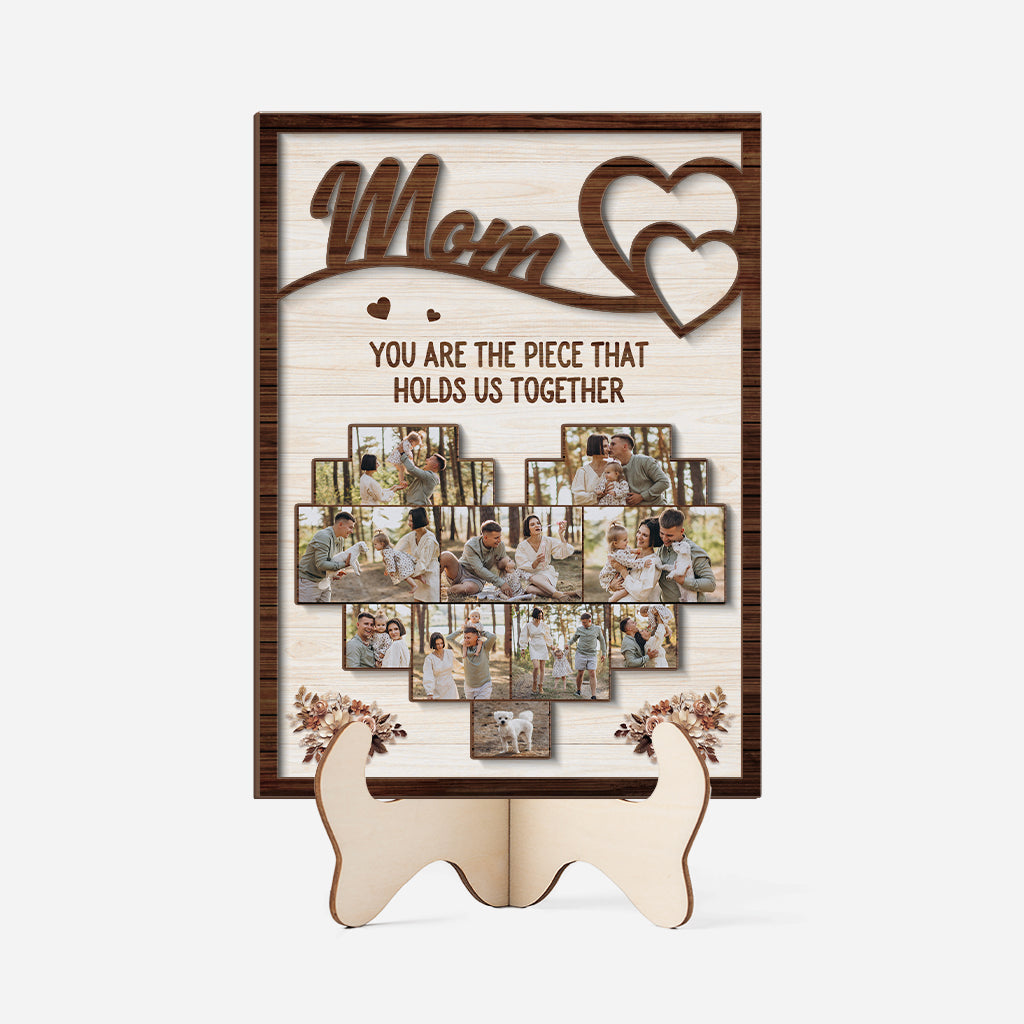Custom Wooden Sign for Grandma/Mom - “You Are The Piece That Holds Us Together” - Personalized Plaque