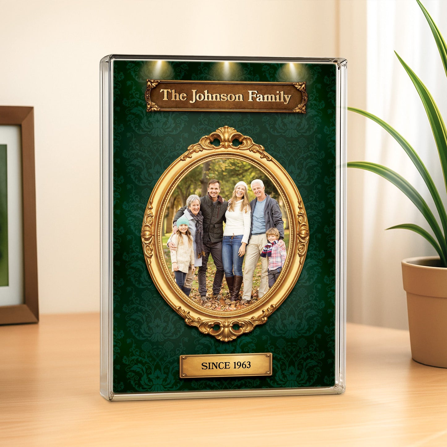 Personalized Photo Rectangle Acrylic Plaque - Custom Gift for Family