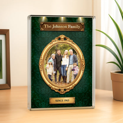 Personalized Photo Rectangle Acrylic Plaque - Custom Gift for Family