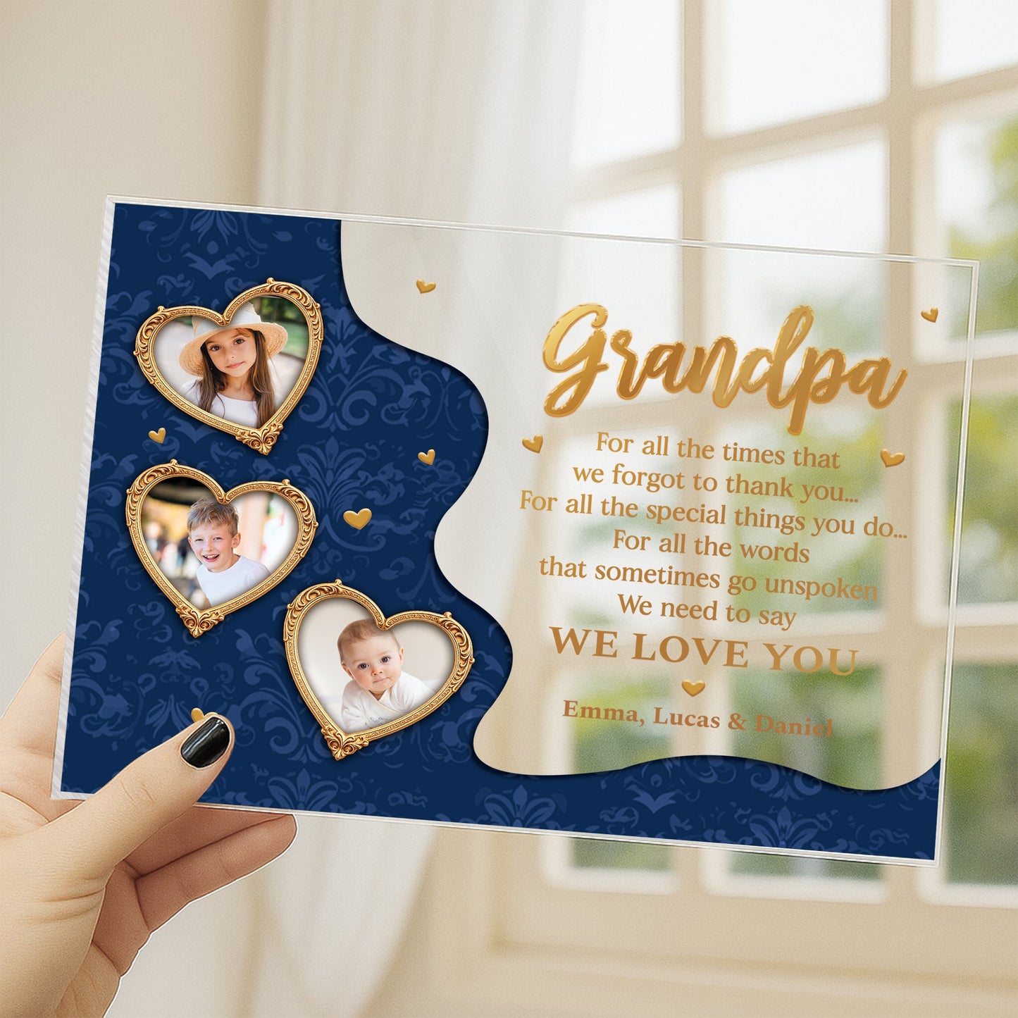 Personalized Custom Photo Acrylic Plaque - Mother’s Day Gift for Mom & Grandma