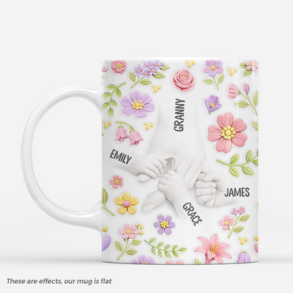 Personalised Flower Mug - Mother’s Day Gift for Mum or Granny