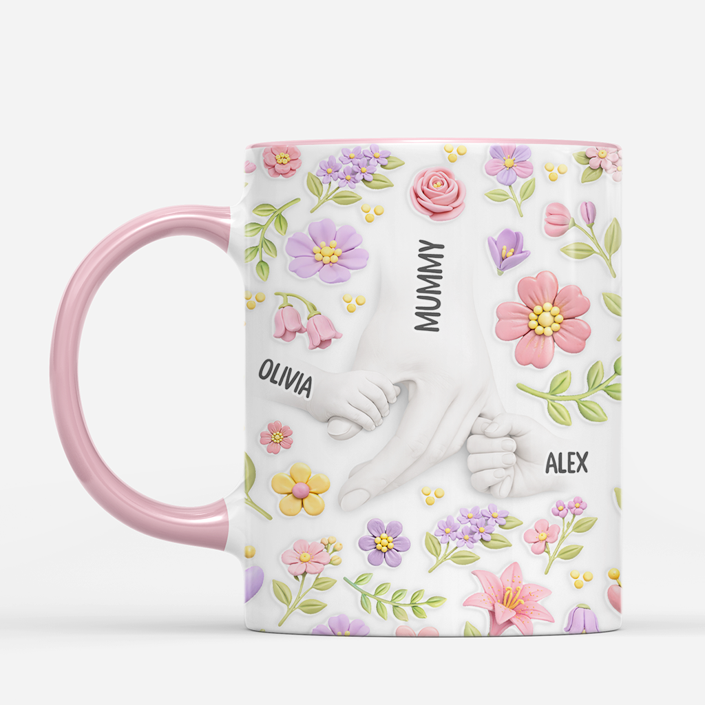Personalised Flower Mug - Mother’s Day Gift for Mum or Granny