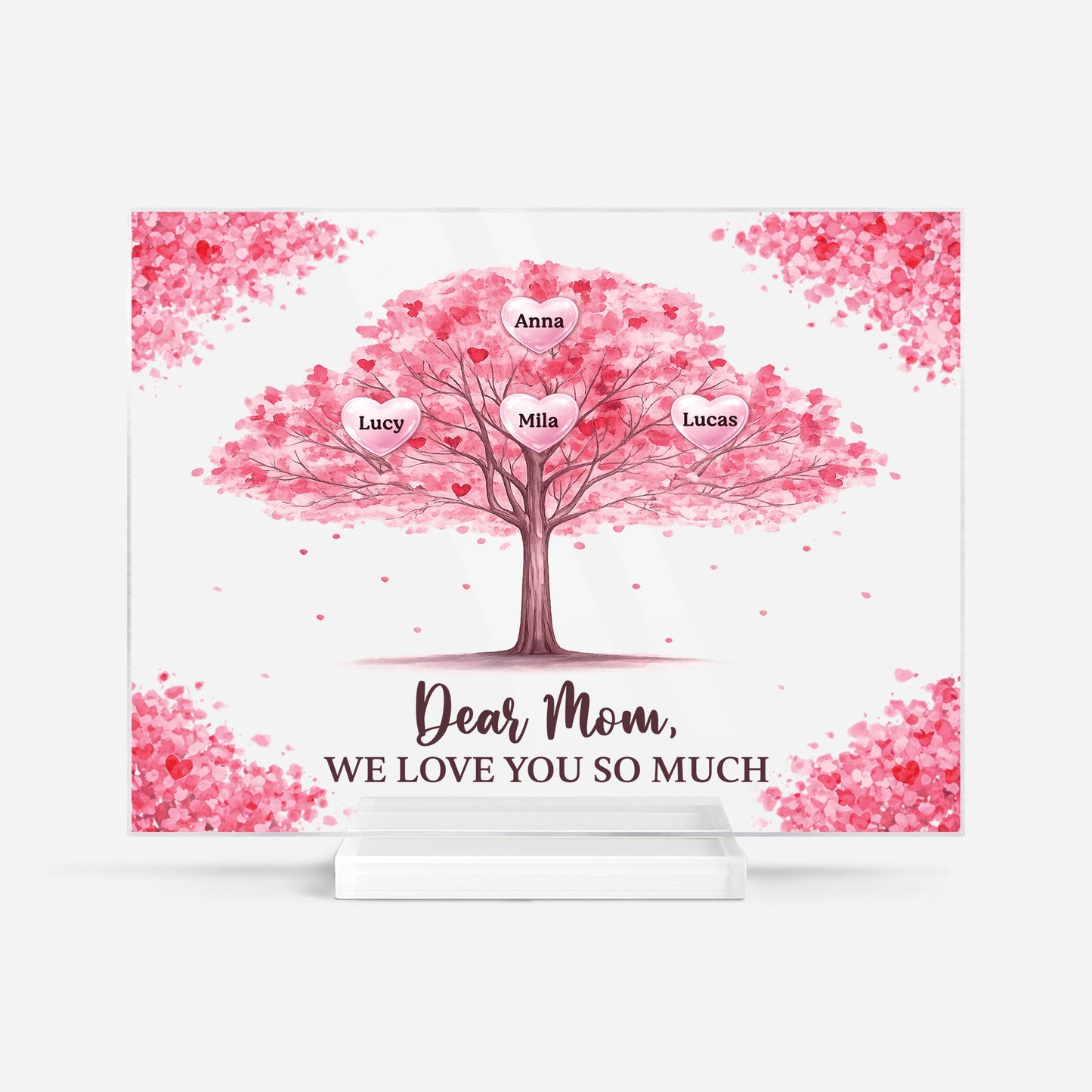 Family Tree - Personalized Plaque - Custom Gifts for Mom/Dad