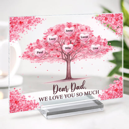 Family Tree - Personalized Plaque - Custom Gifts for Mom/Dad