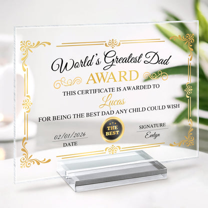 Personalized Award Plaque - Custom Gift for Mom & Grandma