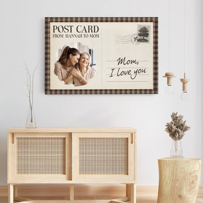 Personalized “I Love You” Photo Canvas / Poster - Custom Gift For Mom or Dad