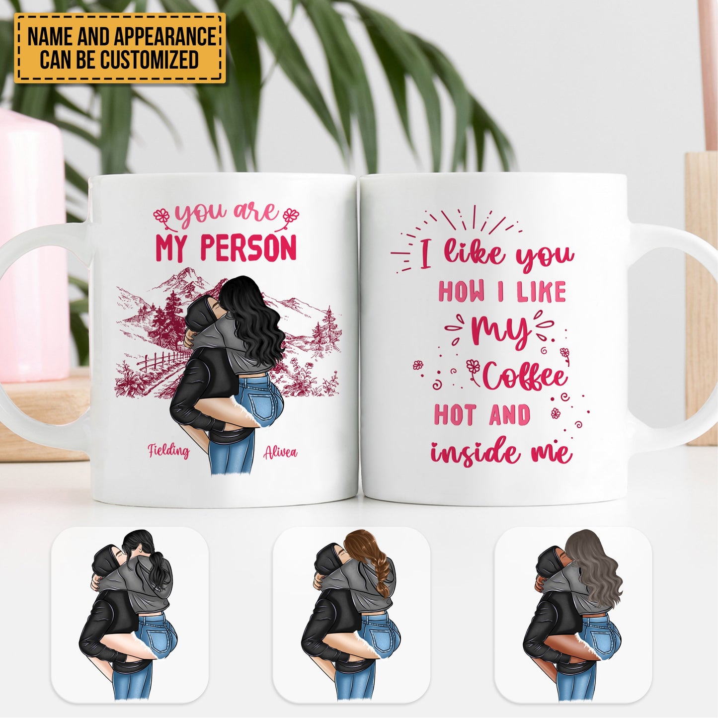 I Like You How I Like My Coffee, Hot And Inside Me - Loving Gift For Couples - Personalized Mug