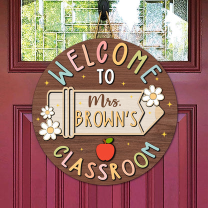 Personalized Teacher Door Sign for Teacher with personalized design details for meaningful gifting image 7