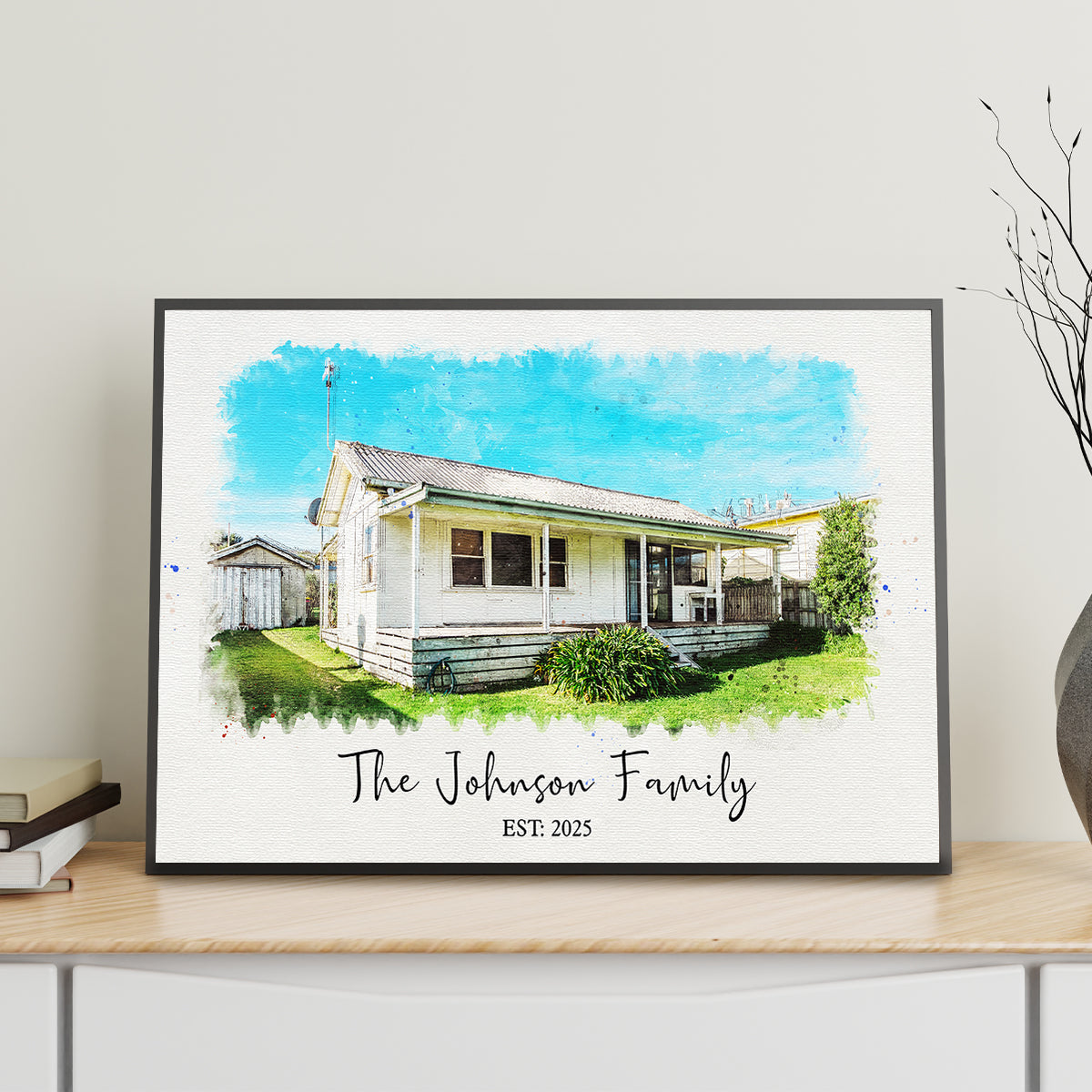 Personalized Customized Your Little Home Photo Canvas / Poster - Custom Gift For Family Members