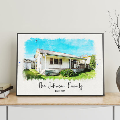 Personalized Customized Your Little Home Photo Canvas / Poster - Custom Gift For Family Members