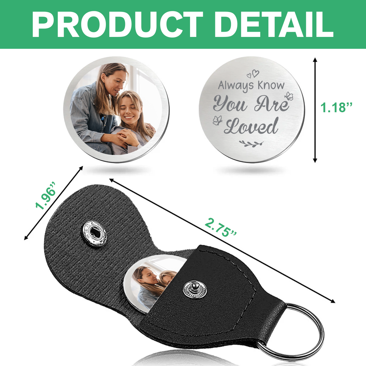 Custom Photo  - Always Know You Are Loved - Personalized Pocket Hug