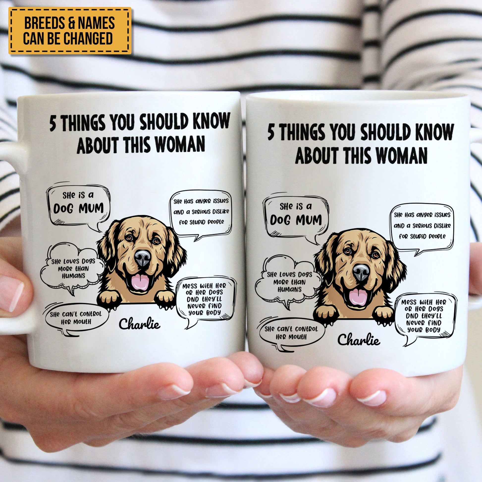 Five Things You Should Know About Her - Personalized Mug Gift For Dog Mom