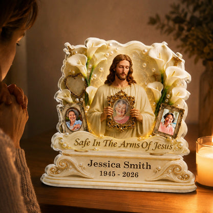 Personalized Jesus Memorial Plaque personalization view for Family