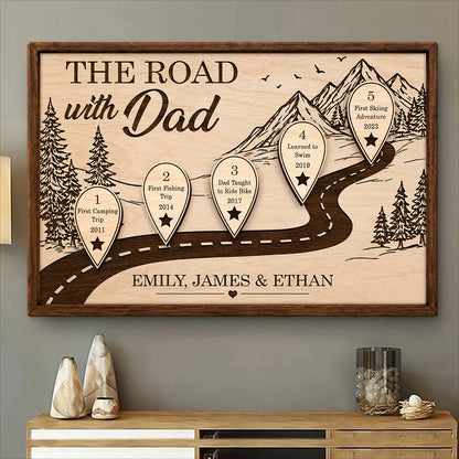 Personalized Dad Milestone Canvas for Dad with personalized design details for meaningful gifting image 8