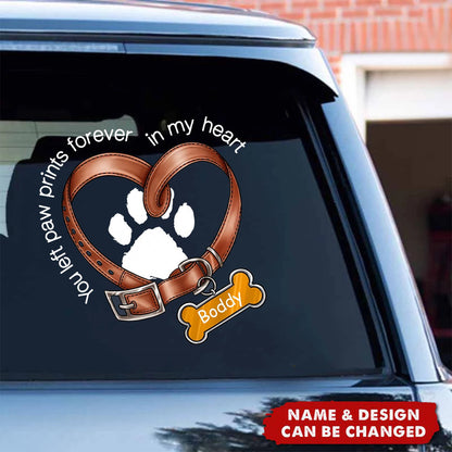 Personalized Dog Memorial Decal personalization view for Dog Lovers