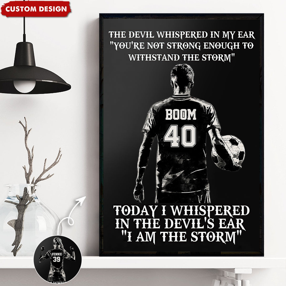 Personalized I Am The Storm Soccer Poster - Custom Gift For Soccer Lovers