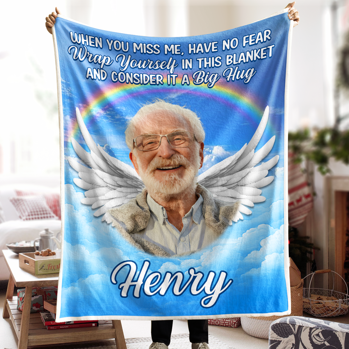 Custom Photo When You Miss Me - Customized Personalized Blanket