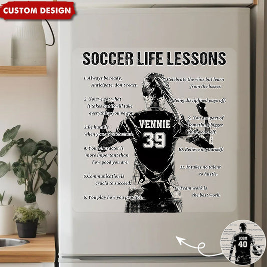 Personalized Soccer Life Lessons Sticker - Gift For Soccer Lovers