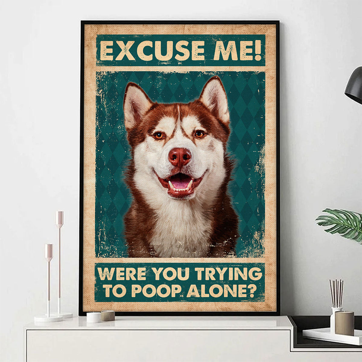 Personalized Custom “Excuse Me” Pets Photo Canvas / Poster - Gift For Pet Lovers