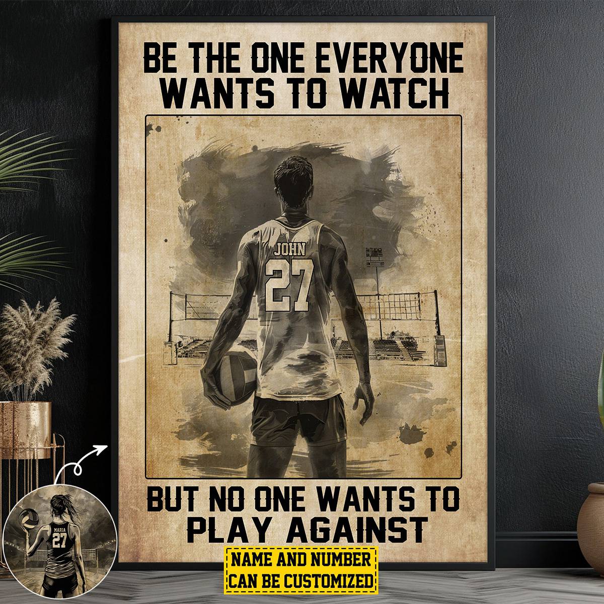 Personalized Volleyball Motivation Poster / Canvas - Gift For Volleyball Lovers