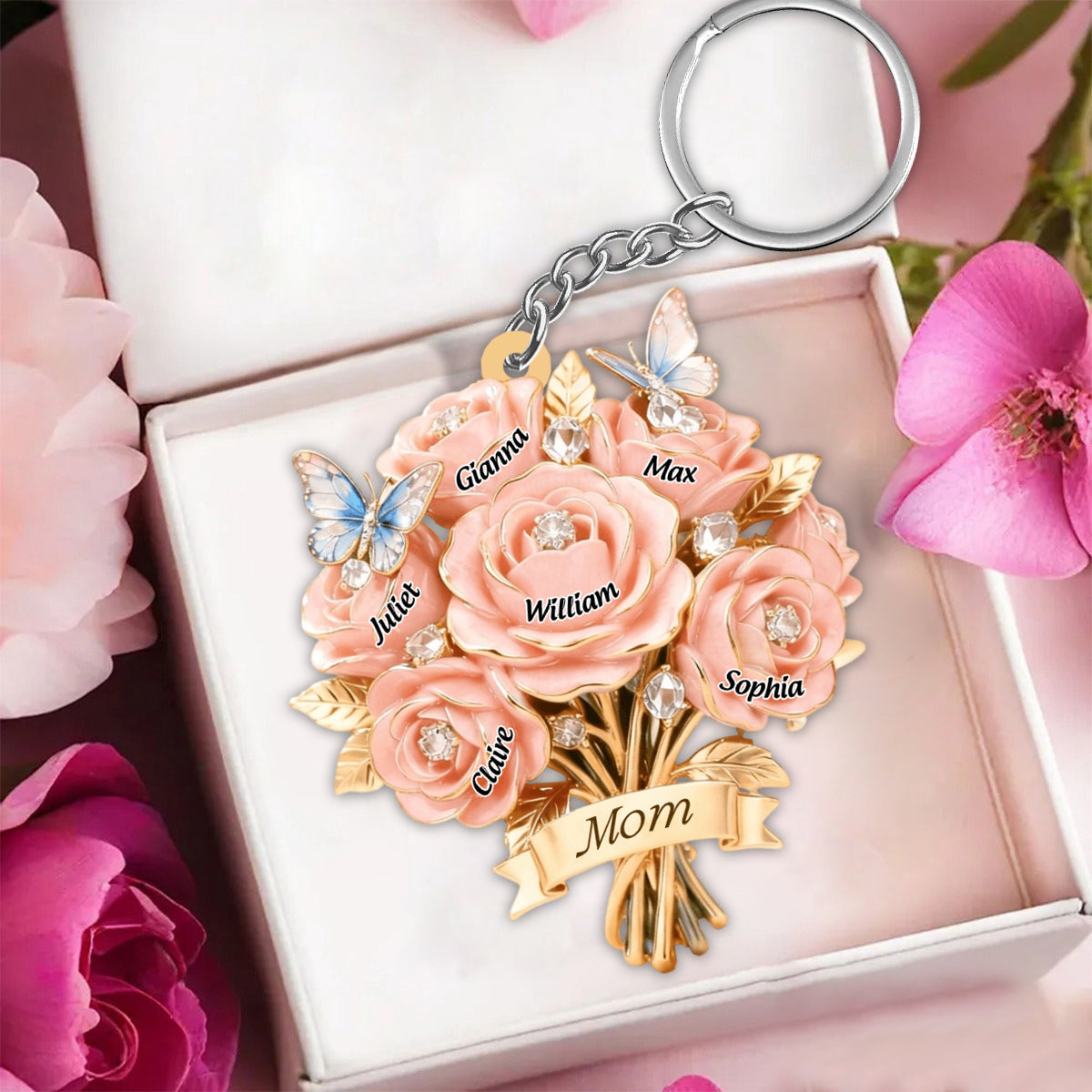 I Love You Mom - Personalized Keychain: A Heartfelt Gift For Mother & Grandma