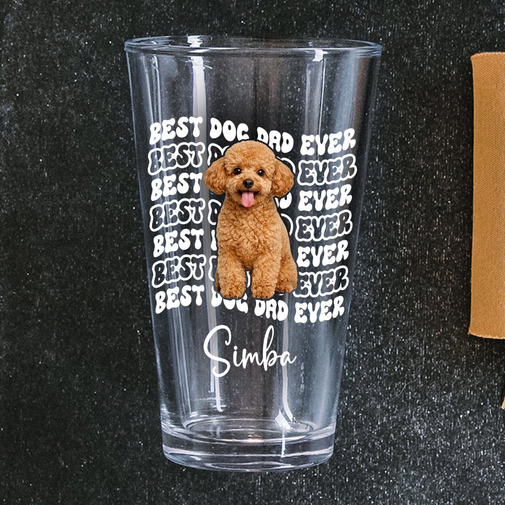 Personalized Dog Dad Beer Glass for Dad with personalized design details for meaningful gifting image 6