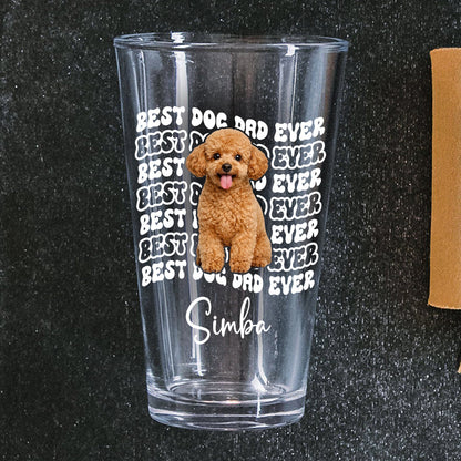 Personalized Dog Dad Beer Glass for Dad with personalized design details for meaningful gifting image 6