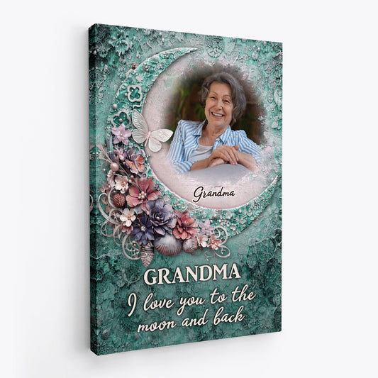 “I Love You To The Moon And Back” Personalized Canvas / Poster - Gift for Mom & Dad