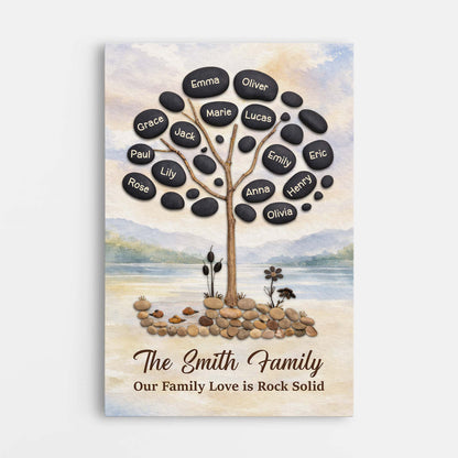 Our Family Love Is Rock Solid - Personalized Canvas / Poster