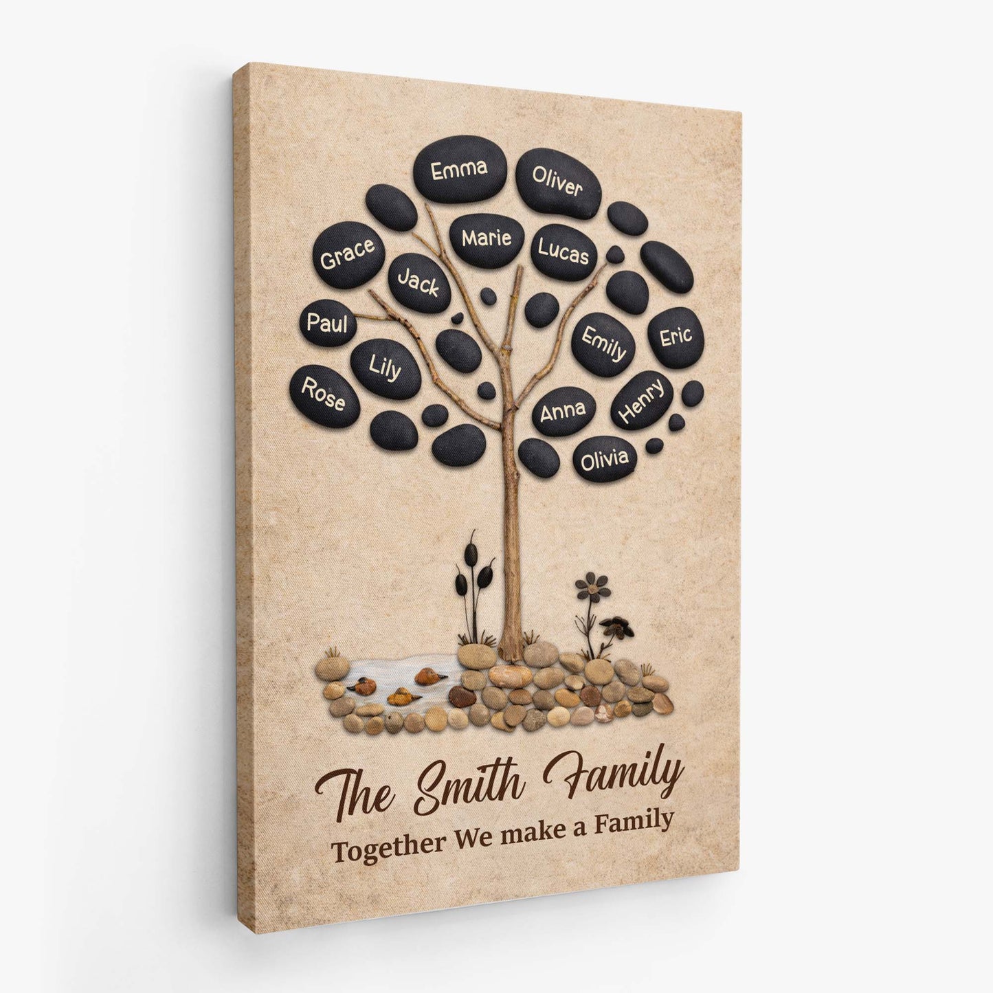 Our Family Love Is Rock Solid - Personalized Canvas / Poster