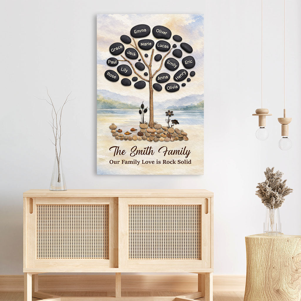 Our Family Love Is Rock Solid - Personalized Canvas / Poster