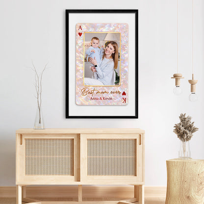 Personalized Custom Playing Card Photo Canvas / Poster - Gifts For Mom/Dad