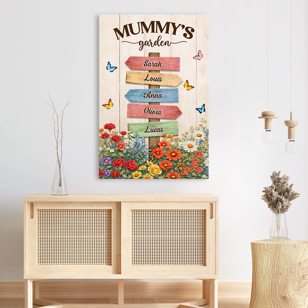 Grandma's Garden - Personalised Custom Names Canvas / Poster
