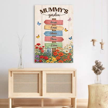 Grandma's Garden - Personalised Custom Names Canvas / Poster