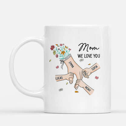 Hand In Hand Coffee - Personalized Mug - Gifts for Mom/Grandma