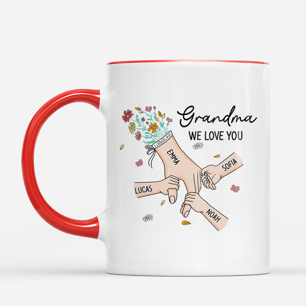 Hand In Hand Coffee - Personalized Mug - Gifts for Mom/Grandma