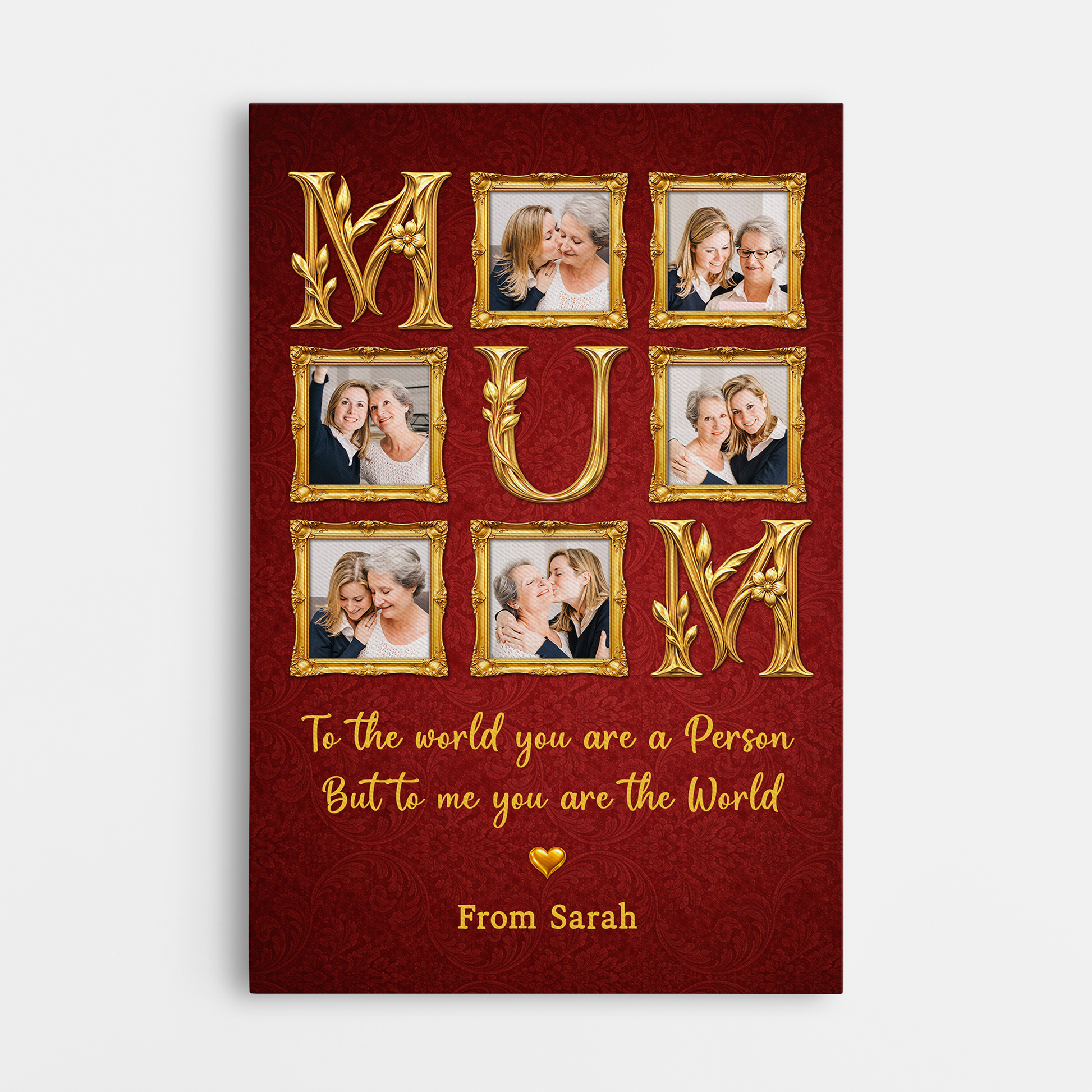 Personalised “To The World You Are a Mother” Canvas / Poster - Gift for Mum or Granny