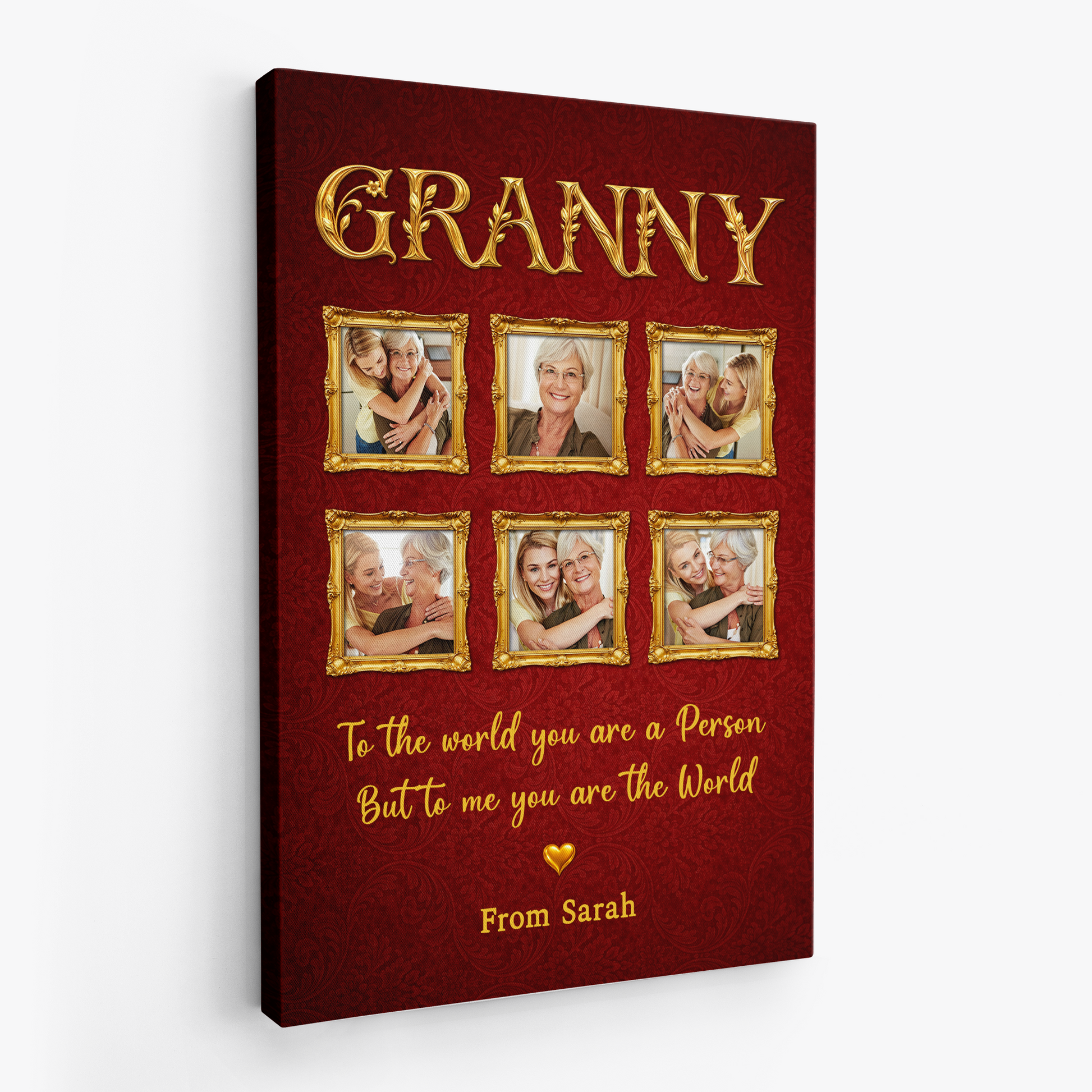 Personalised “To The World You Are a Mother” Canvas / Poster - Gift for Mum or Granny
