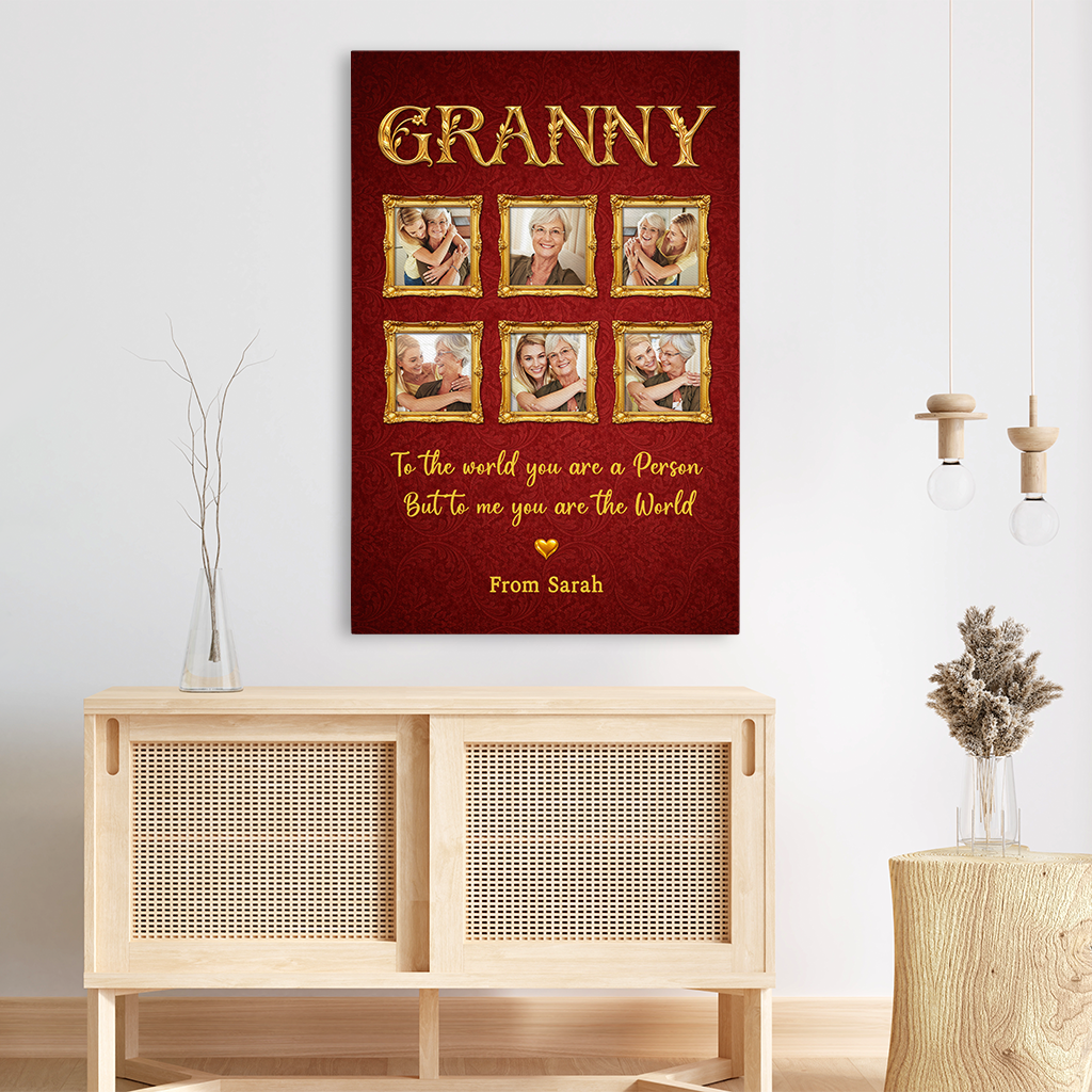 Personalised “To The World You Are a Mother” Canvas / Poster - Gift for Mum or Granny