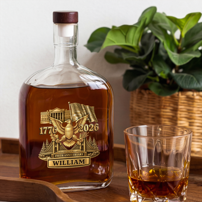 America 250 Merchandise - Personalized Custom Whiskey Bottle