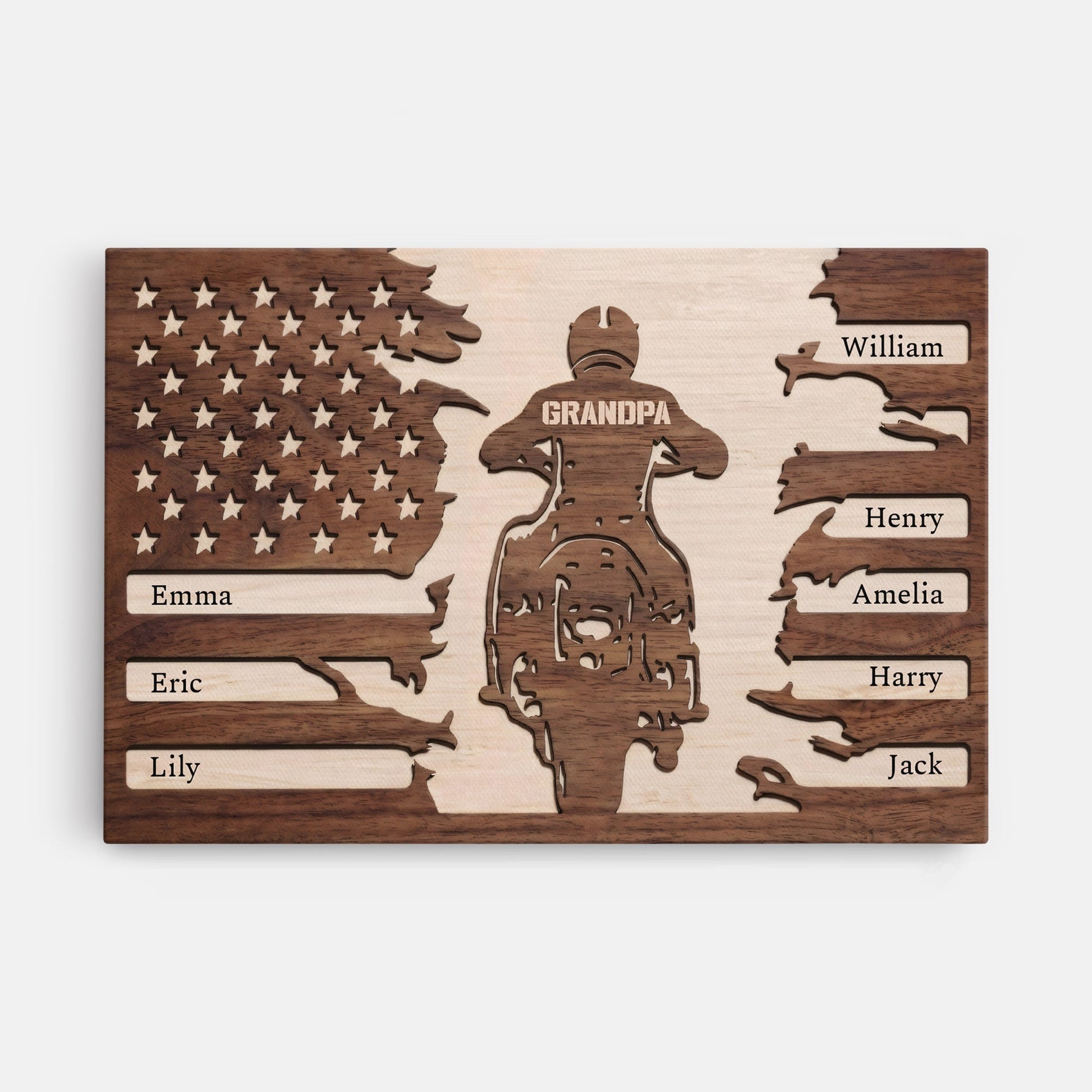 Personalized Custom Motorcycle Canvas / Poster - Father’s Day Gift for Dad & Grandpa
