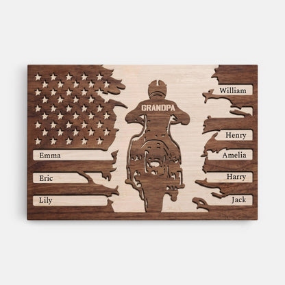 Personalized Custom Motorcycle Canvas / Poster - Father’s Day Gift for Dad & Grandpa