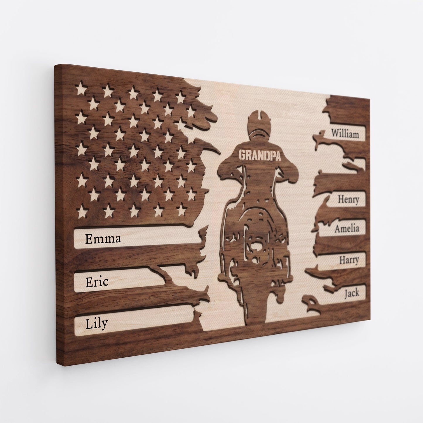 Personalized Custom Motorcycle Canvas / Poster - Father’s Day Gift for Dad & Grandpa